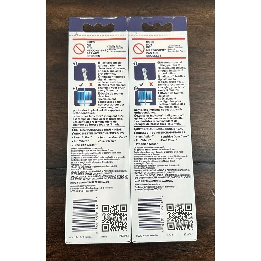 New Oral B Interproximal Clean Toothbrush‎ Replacement Brush Head 2 packs NEW